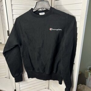Champion Reverse Weave‎ Crewneck Sweatshirt Men's/Unisex Black Sz XS VGC